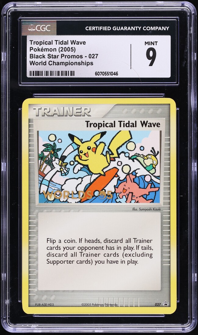 2005 Pokemon BS Promos World Championships Tropical Tidal Wave CGC 9 MINT