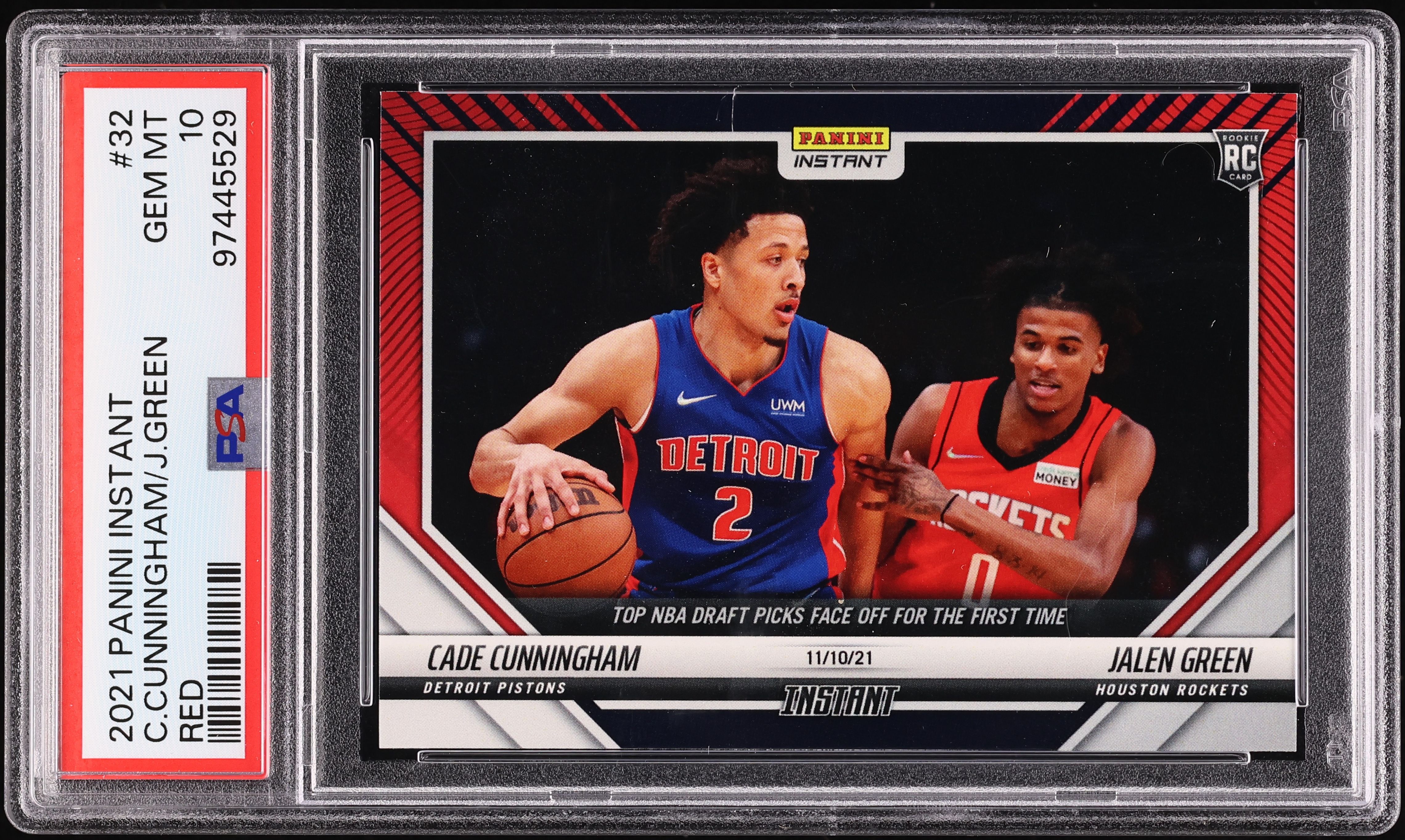 2021 Panini Instant Red Cade Cunningham Jalen Green ROOKIE /99 #32