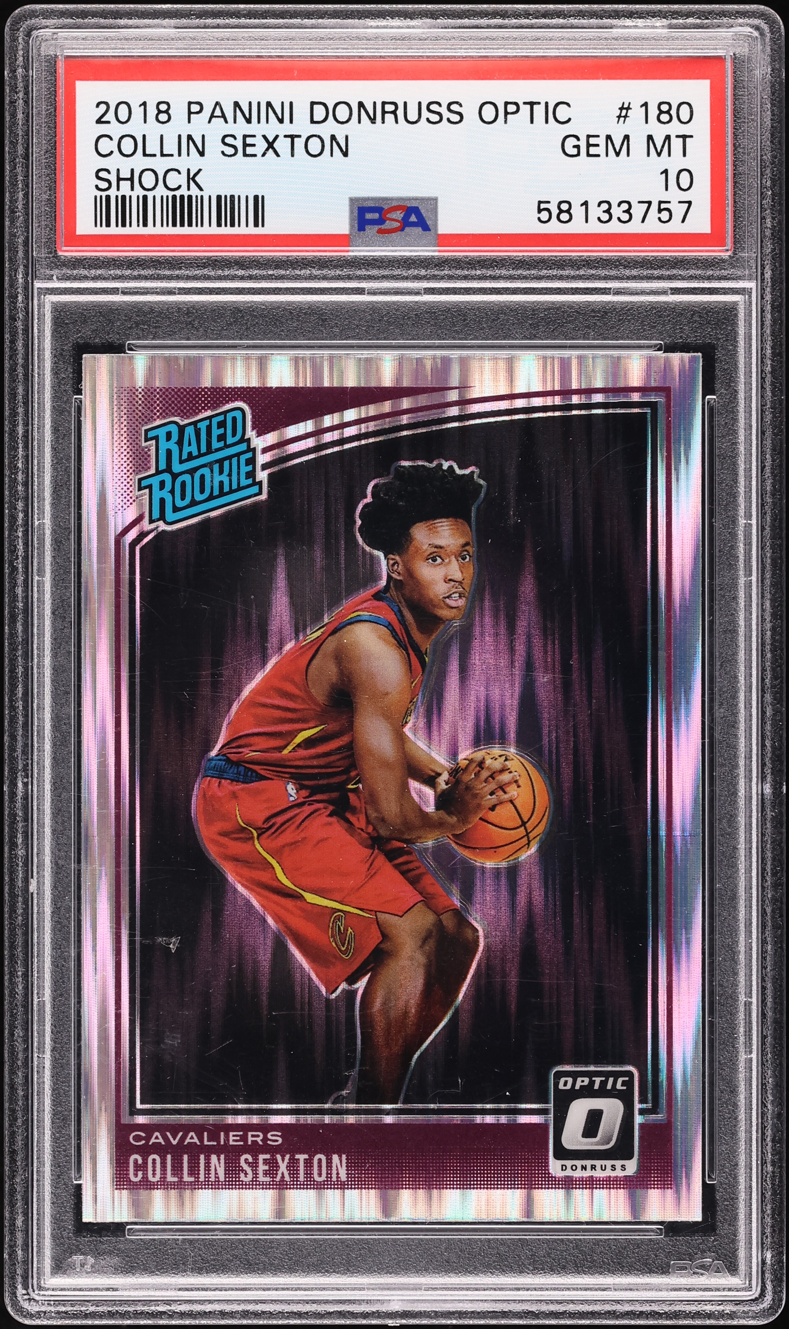 2018 Donruss Optic Shock Collin Sexton ROOKIE #180 PSA 10 GEM MINT