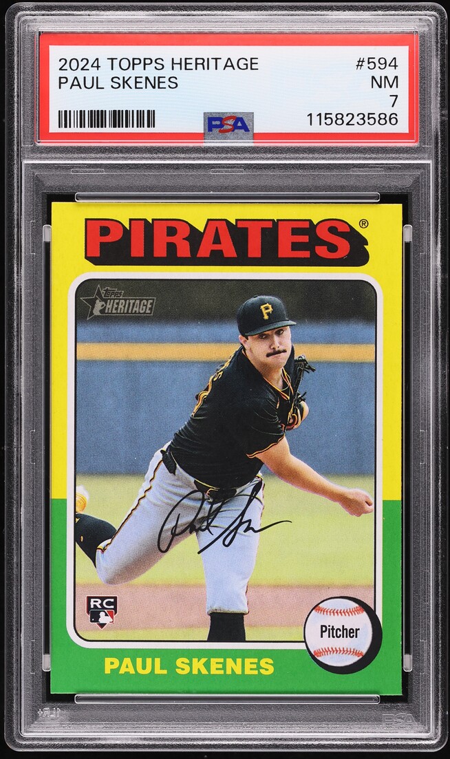 2024 Topps Heritage Paul Skenes ROOKIE #594 PSA 7 NRMT