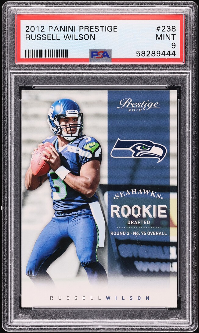 2012 Panini Prestige Russell Wilson ROOKIE #238 PSA 9 MINT
