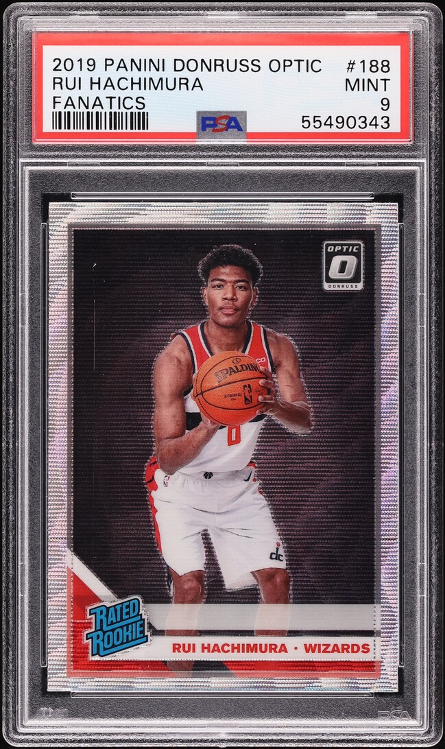 2019 Donruss Optic Fanatics Rui Hachimura ROOKIE #188 PSA 9 MINT