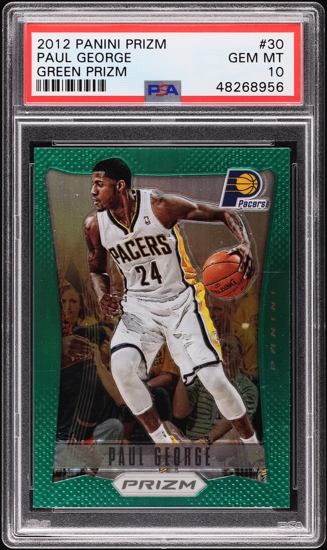 2012 Panini Prizm Green Paul George #30 PSA 10 GEM MINT