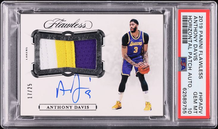 2019 Panini Flawless Horizontal Anthony Davis PATCH AUTO /25 