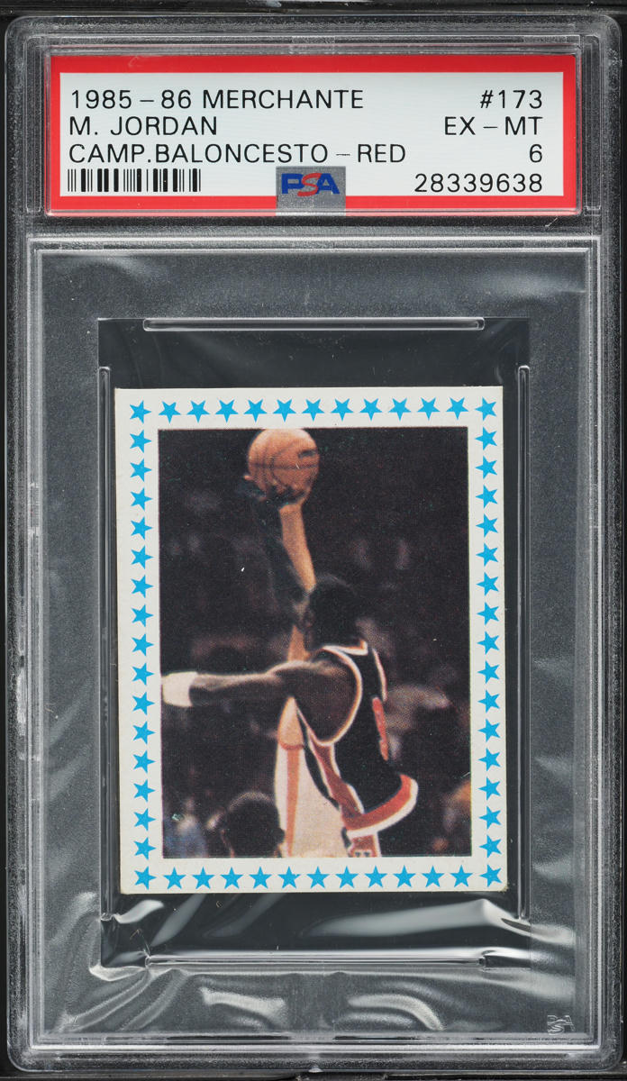 1985 Merchante Campeonato Red Michael Jordan ROOKIE #173 PSA 6 EXMT
