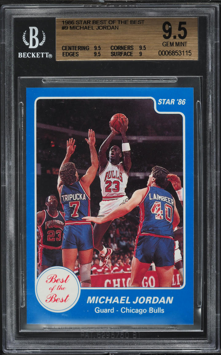 1986 Star Best Of The Best Michael Jordan ROOKIE #9 BGS 9.5 GEM MINT