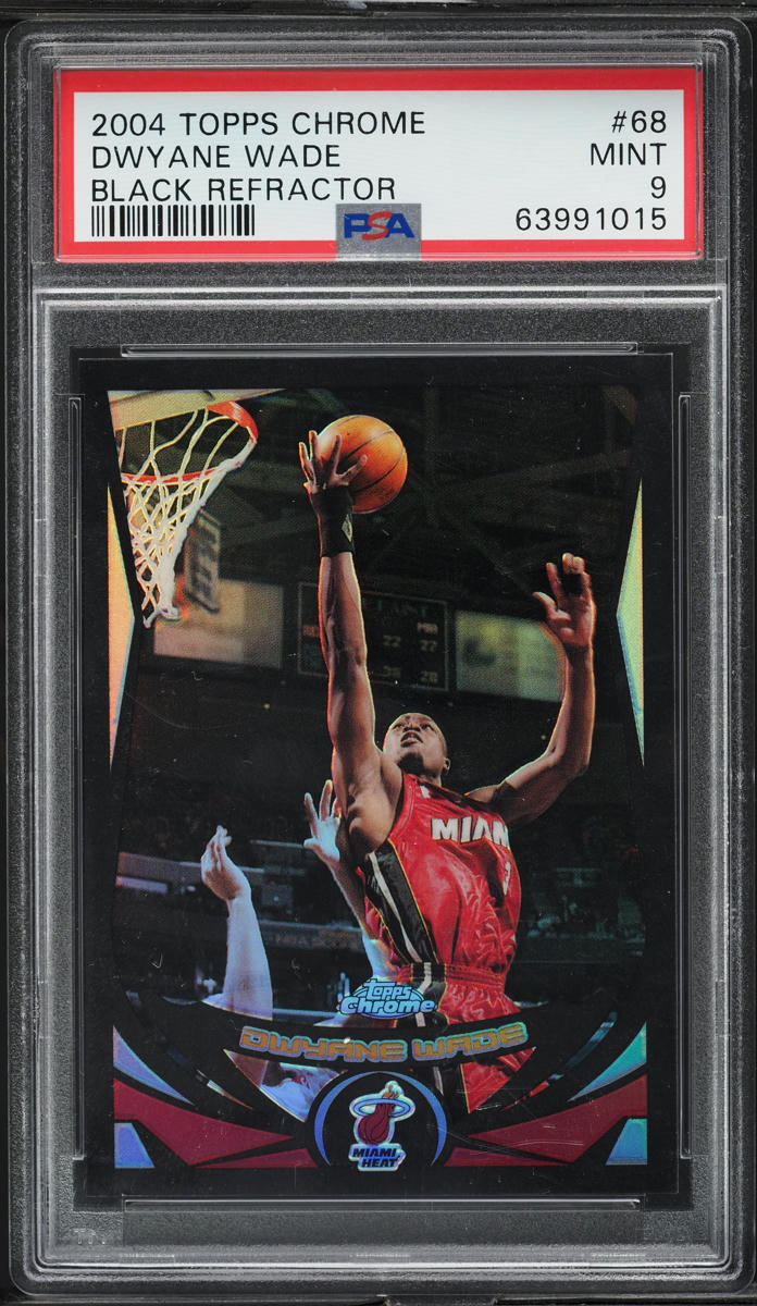 2004 Topps Chrome Black Refractor Dwyane Wade /500 #68 PSA 9 MINT