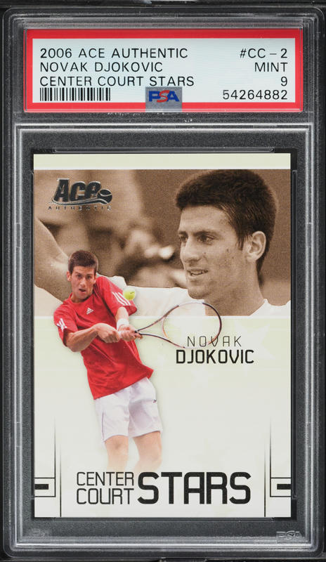 2006 Ace Authentic Center Court Stars Novak Djokovic ROOKIE AUTO