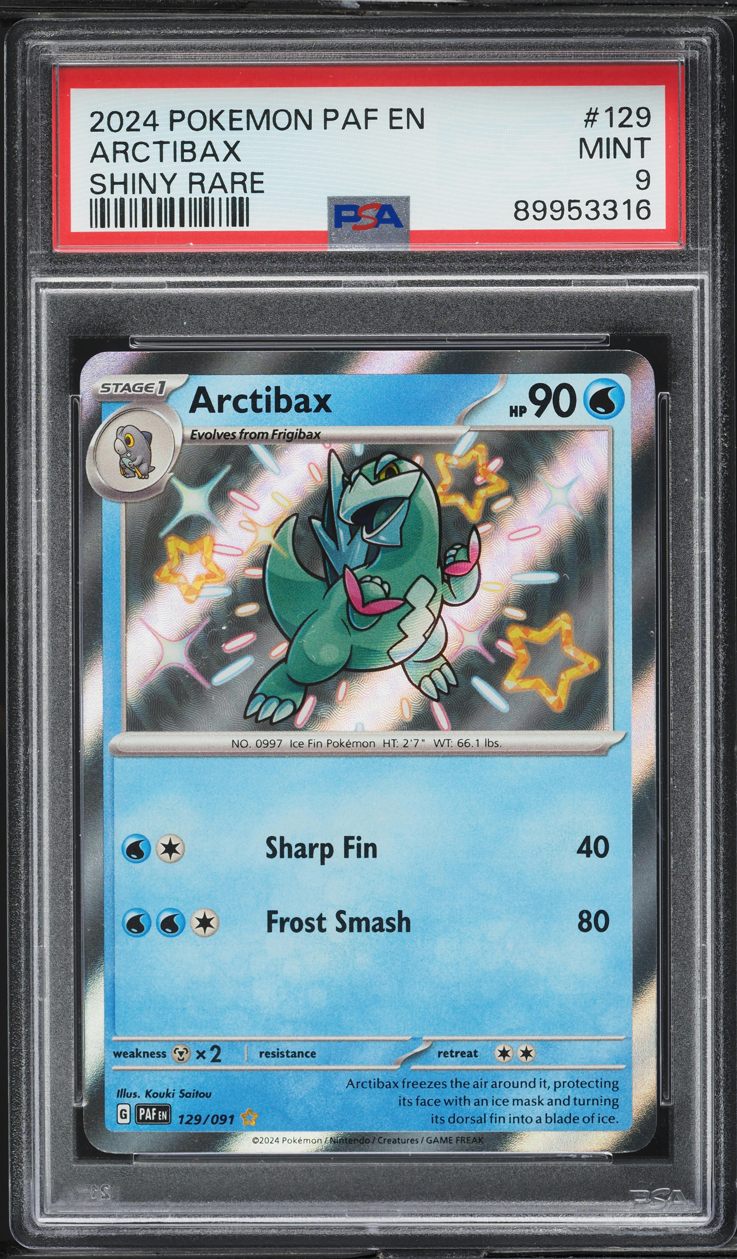 2024 Pokemon Scarlet & Violet Paldean Fates Shiny Arctibax #129