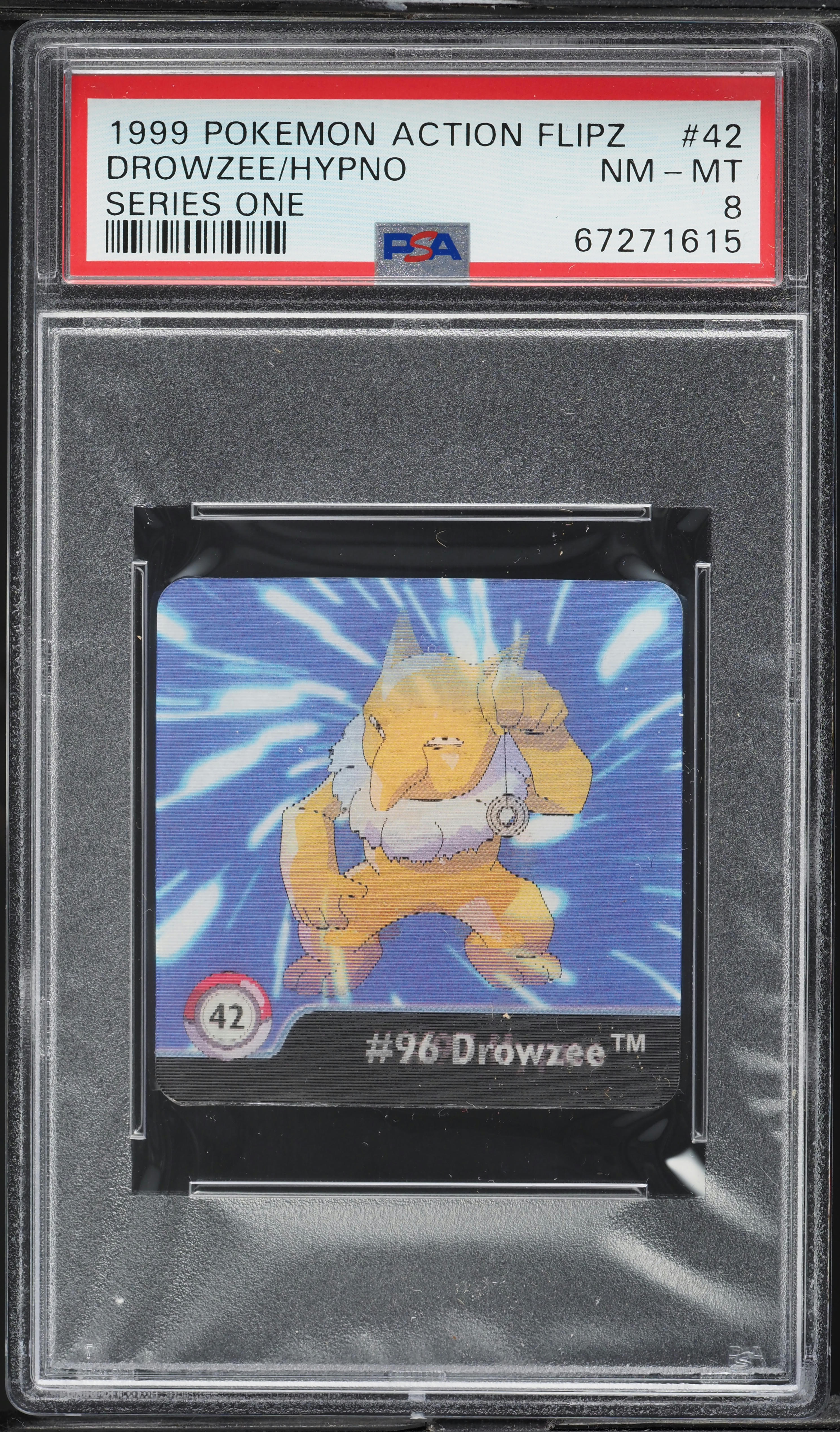 noa♡ 1999 Pokemon Action Flipz Series One Drowzee Hypno #42 PSA 8 NM-MT