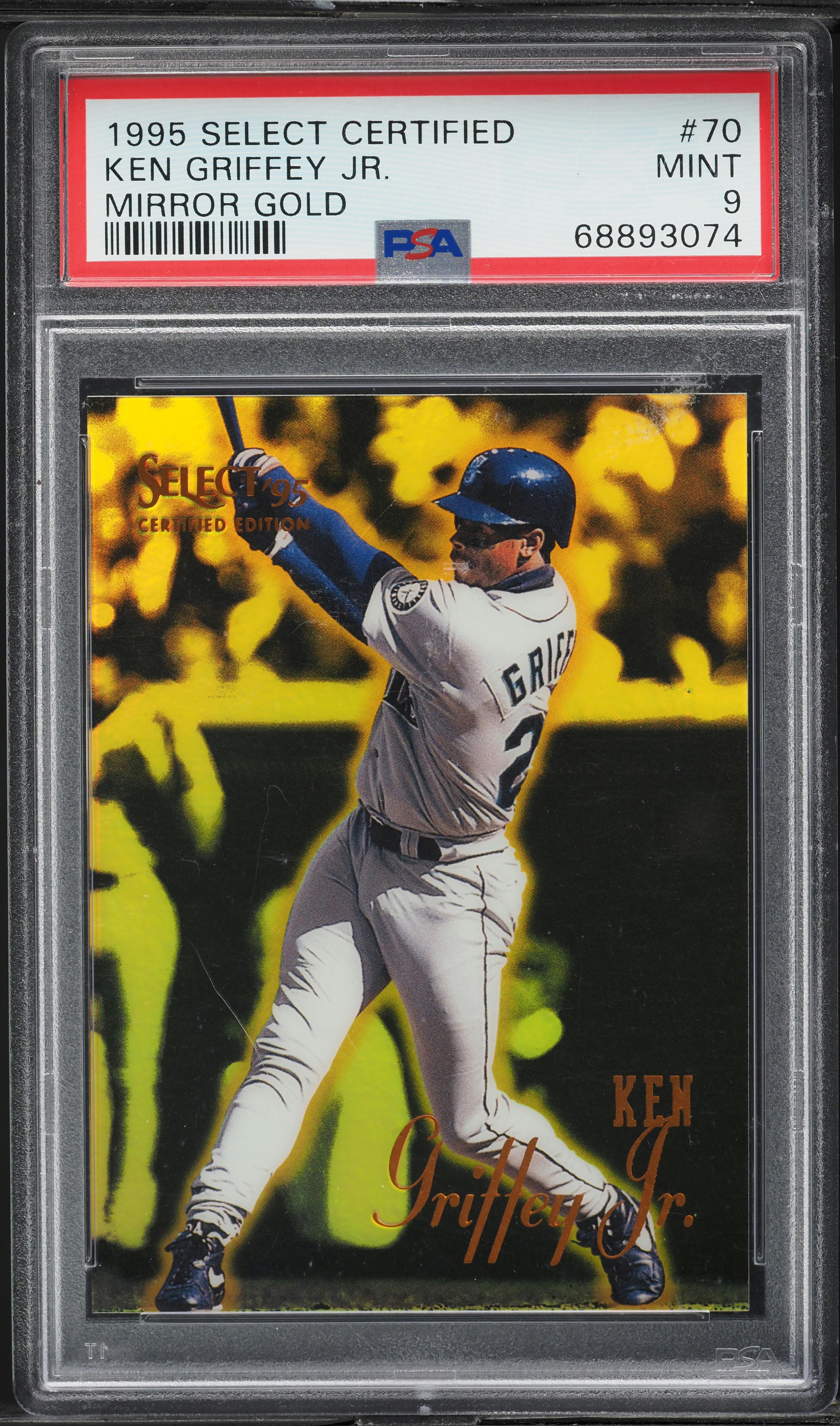 1995 Select Certified Mirror Gold Ken Griffey Jr. #70 PSA 9 MINT