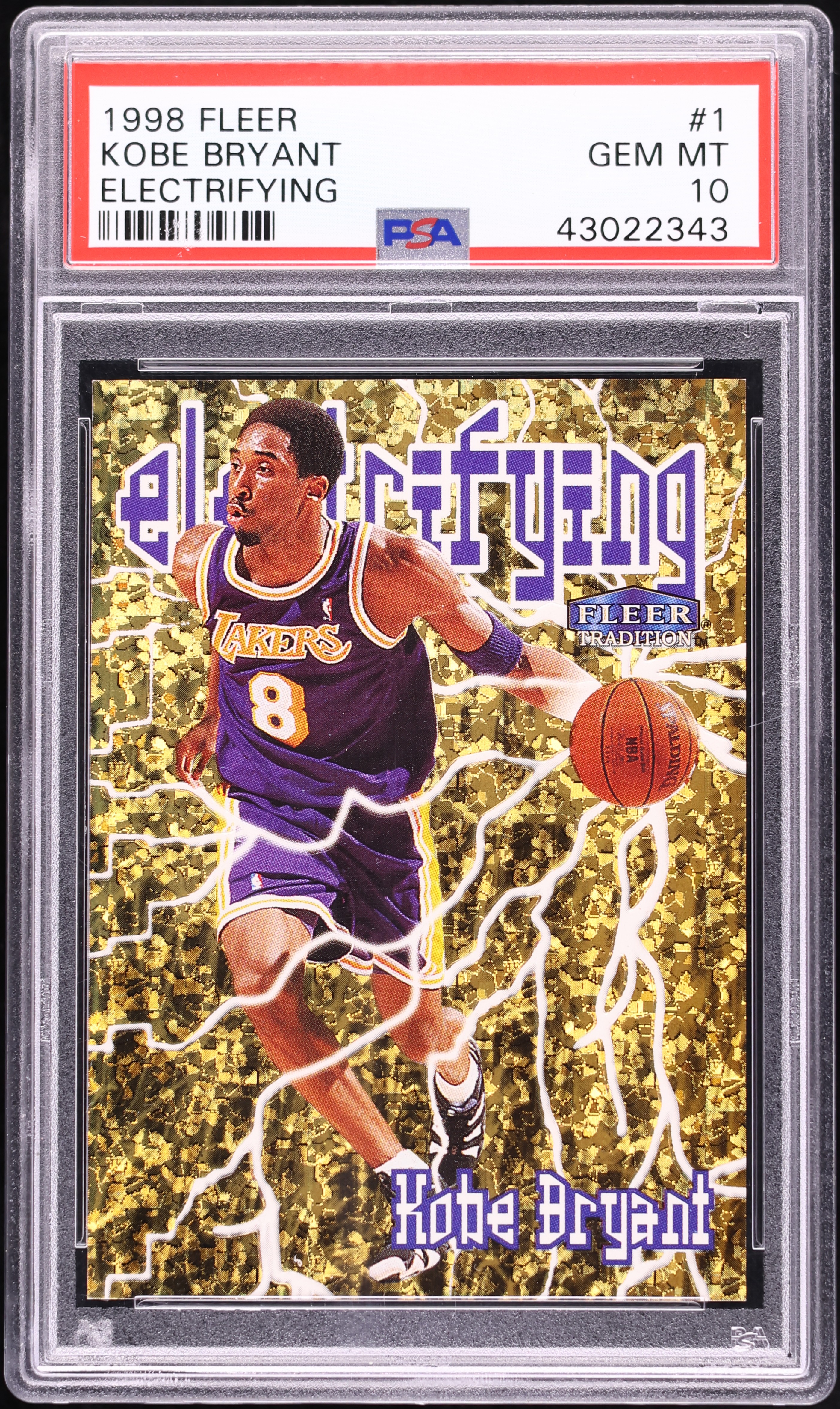 1998 Fleer Electryfying Electrifying Kobe Bryant #1 PSA 10 GEM