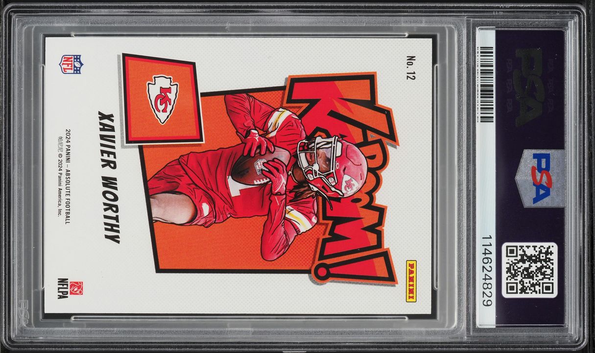 2024 Absolute Kaboom! Horizontal Xavier Worthy ROOKIE #12 PSA 8 NM