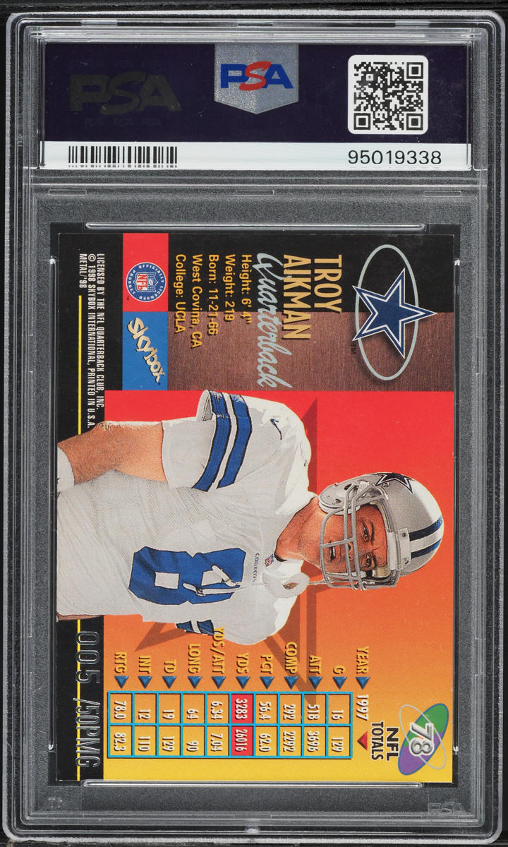 1998 Metal Universe Precious Metal Gems PMG Troy Aikman /50 #78 PSA 9 MINT