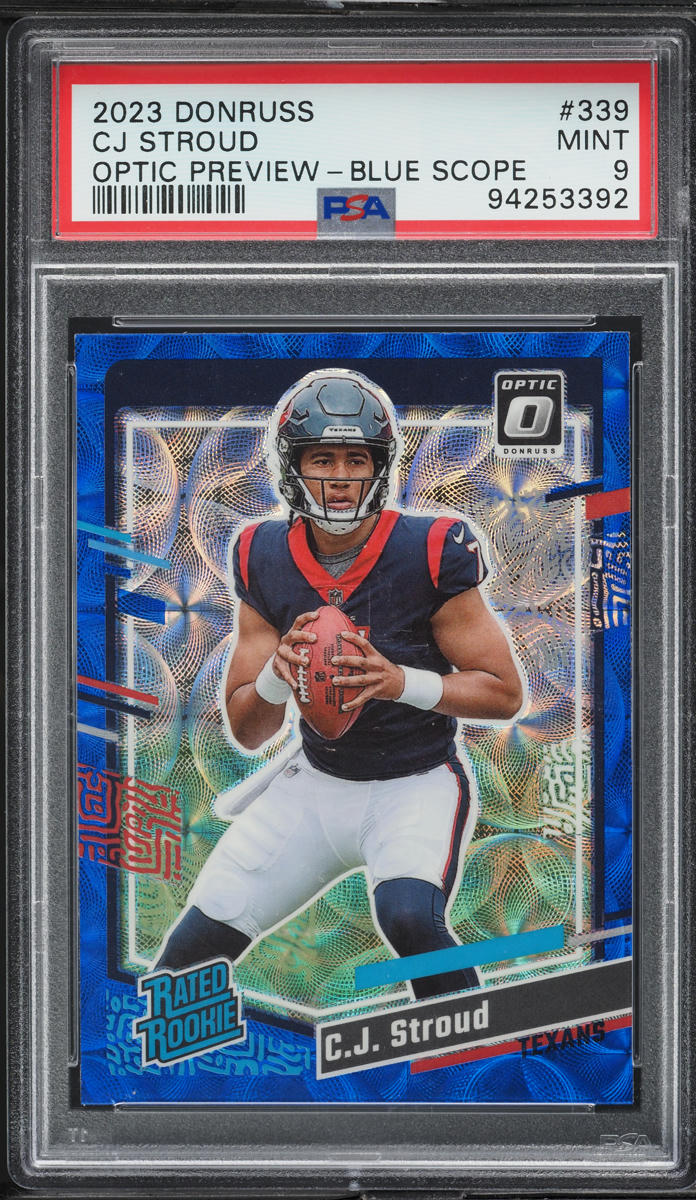 2023 Donruss Optic Preview Blue Scope C.J. Stroud ROOKIE #339 PSA 9 MINT
