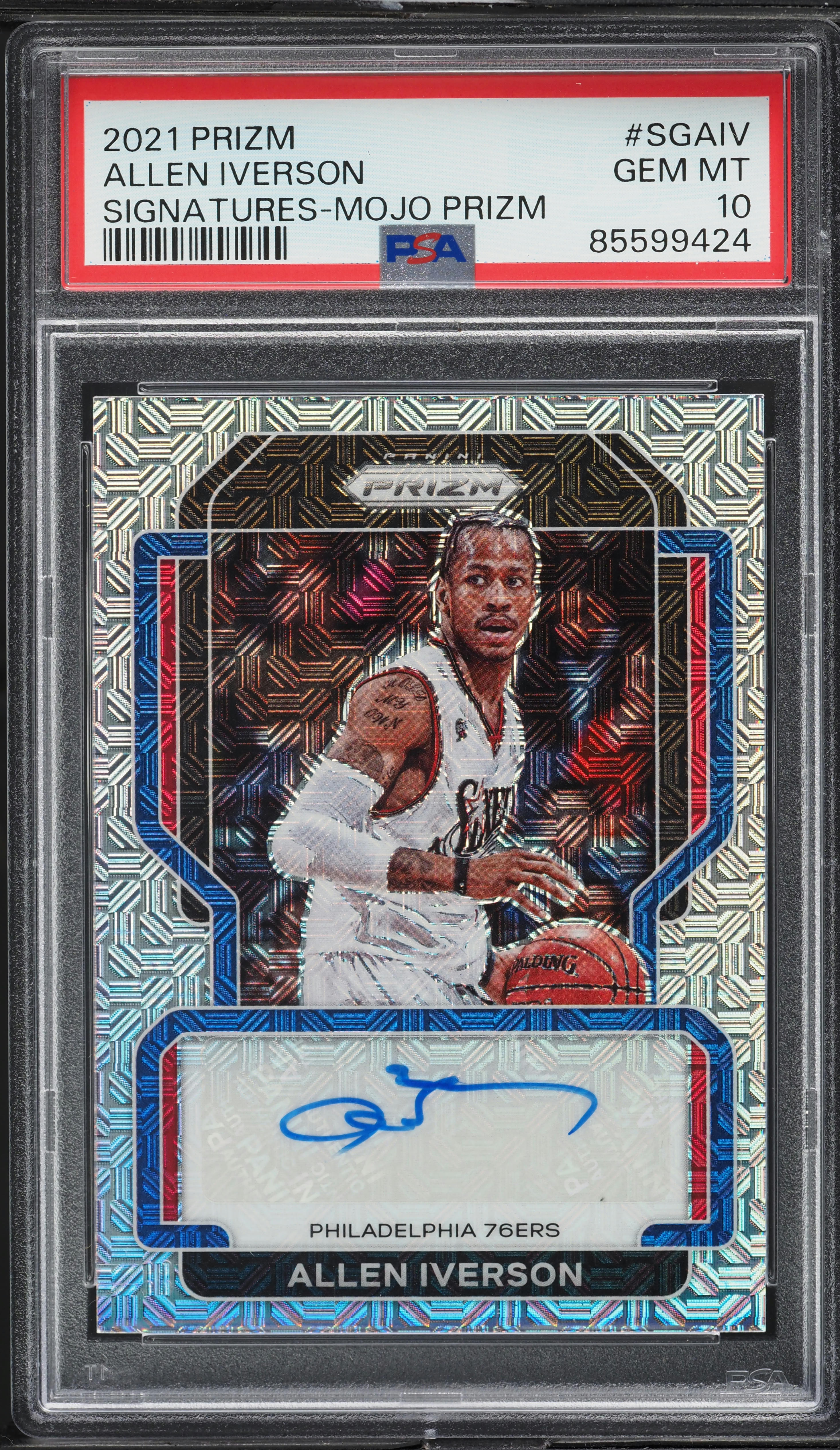 2021 Panini Prizm Signatures Mojo Allen Iverson AUTO /25 #SGAIV