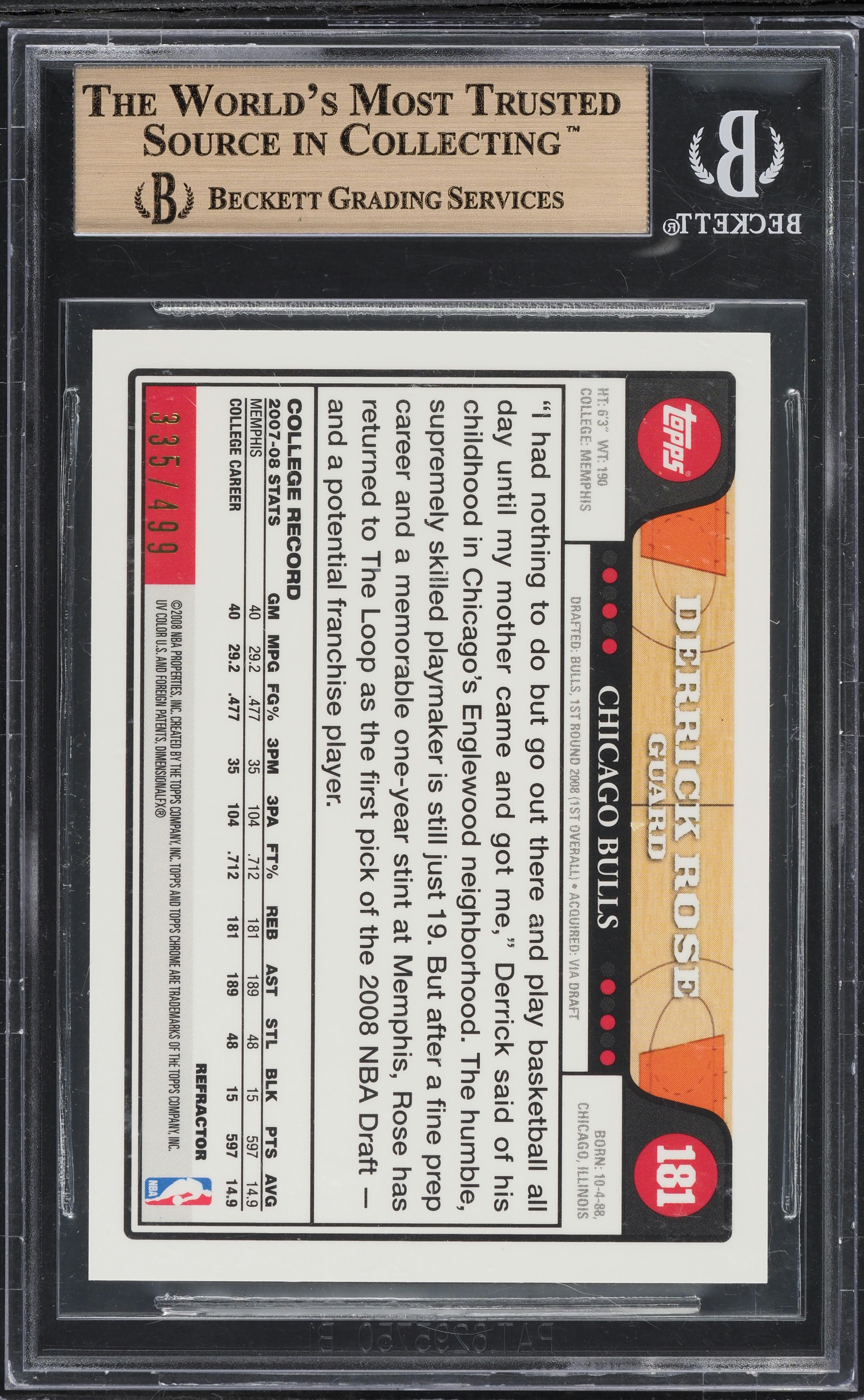 デリックローズ 2008 topps rc Bronze Refractor デリックローズ 2008 topps rc Bronze Refractor デリックローズ 2008