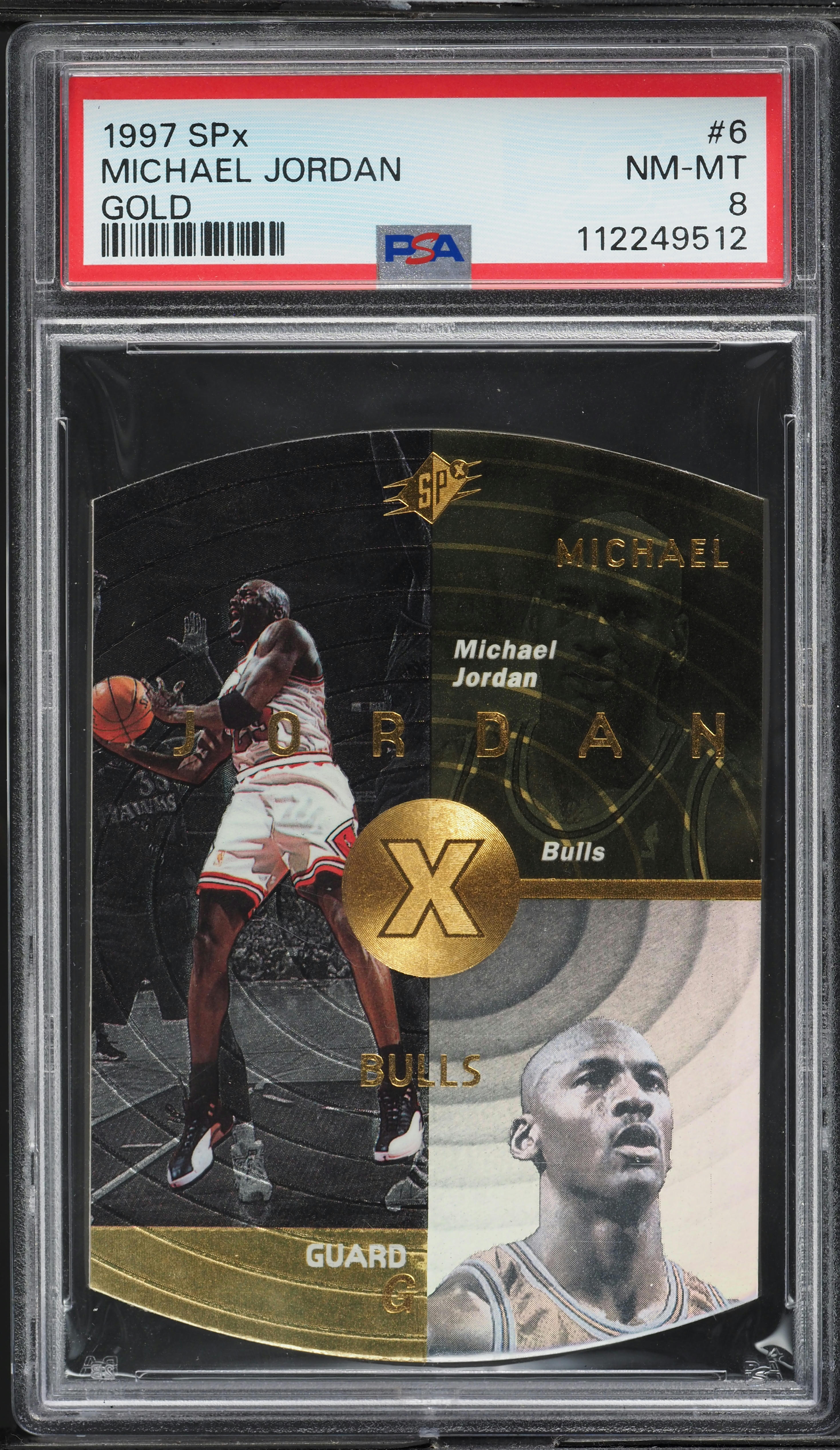 1997 SPx Gold Die-Cut Michael Jordan #6 PSA 8 NM-MT on Fanatics 