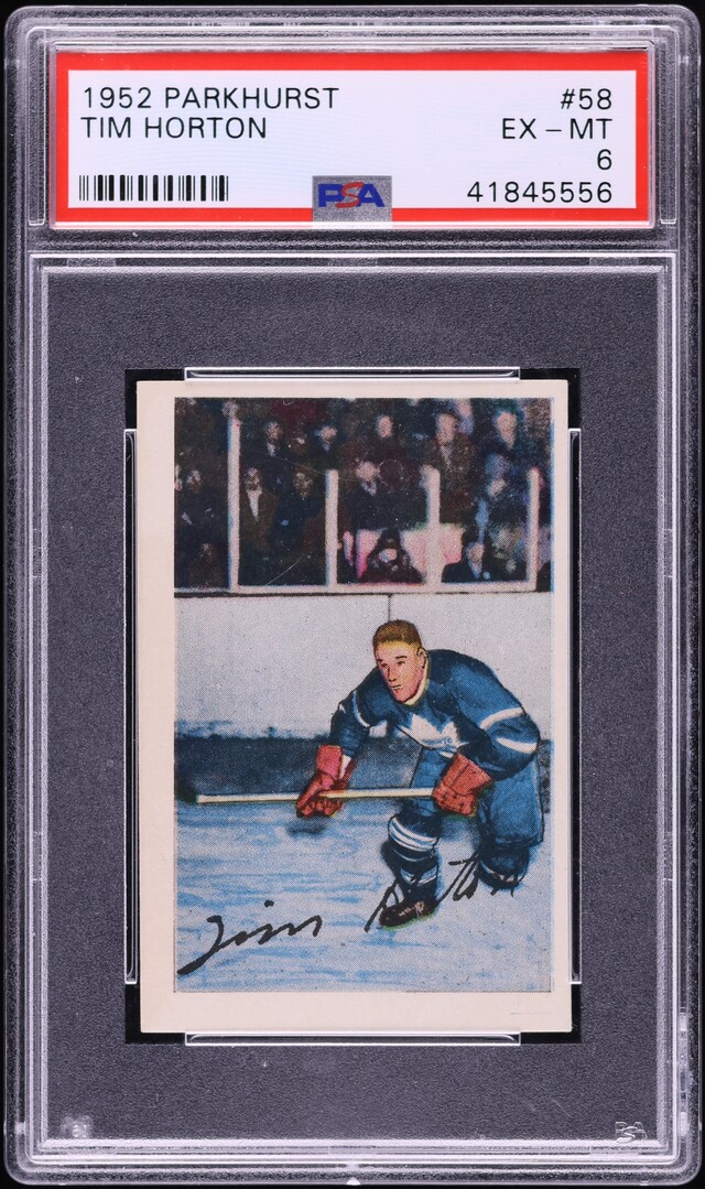 1952 Parkhurst Tim Horton #58 PSA 6 EXMT