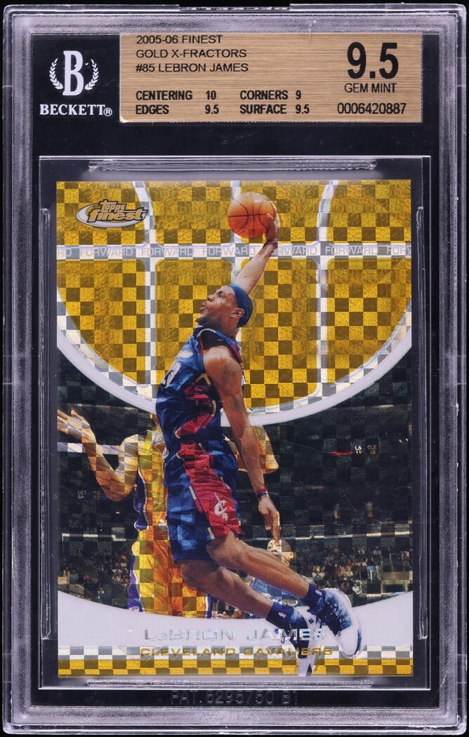 2005 Finest Gold Xfractor LeBron James /29 #85 BGS 9.5 GEM MINT