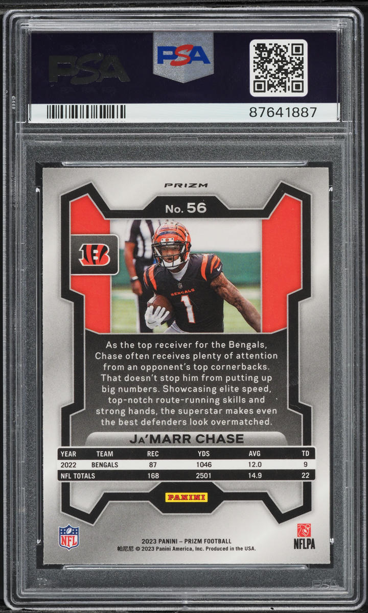 2023 Panini Prizm Disco Ja'Marr Chase #56 PSA 10 GEM MINT