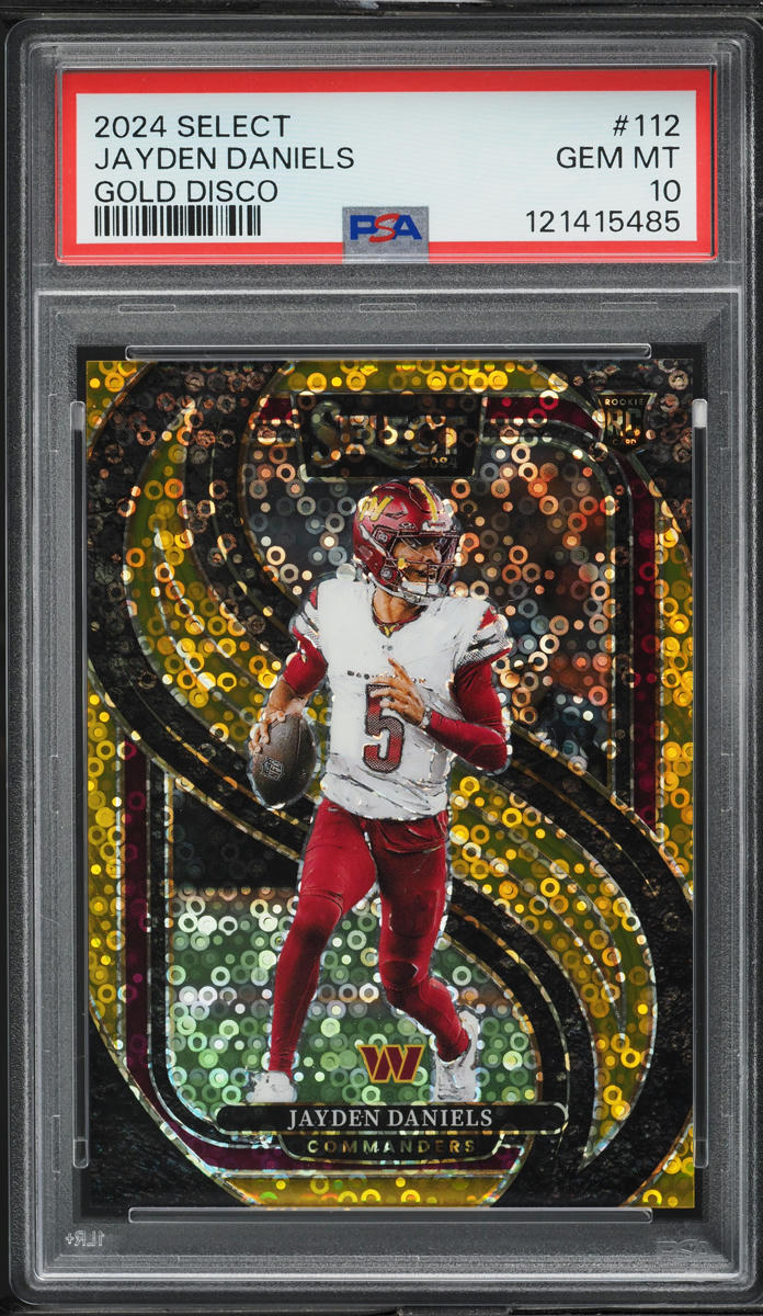 2024 Panini Select Gold Disco Jayden Daniels ROOKIE 10/10 #112 PSA 10 GEM MINT