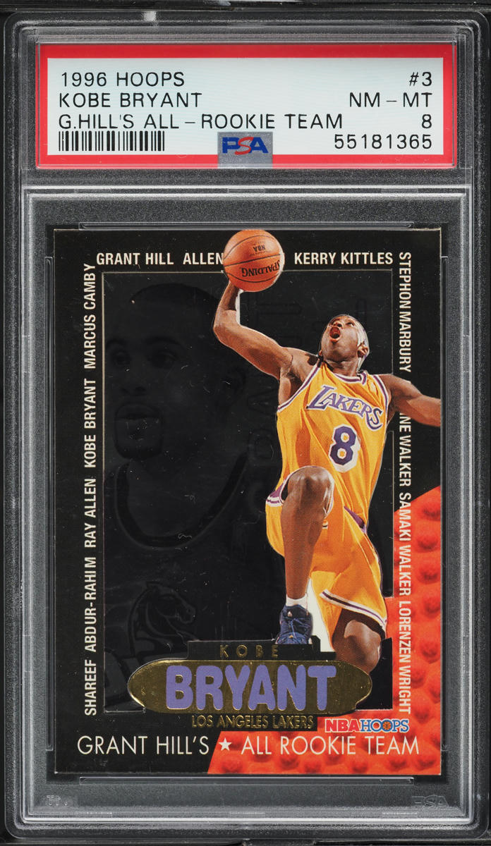 1996 Hoops Grant Hill's All-Rookie Team Kobe Bryant ROOKIE #3 PSA