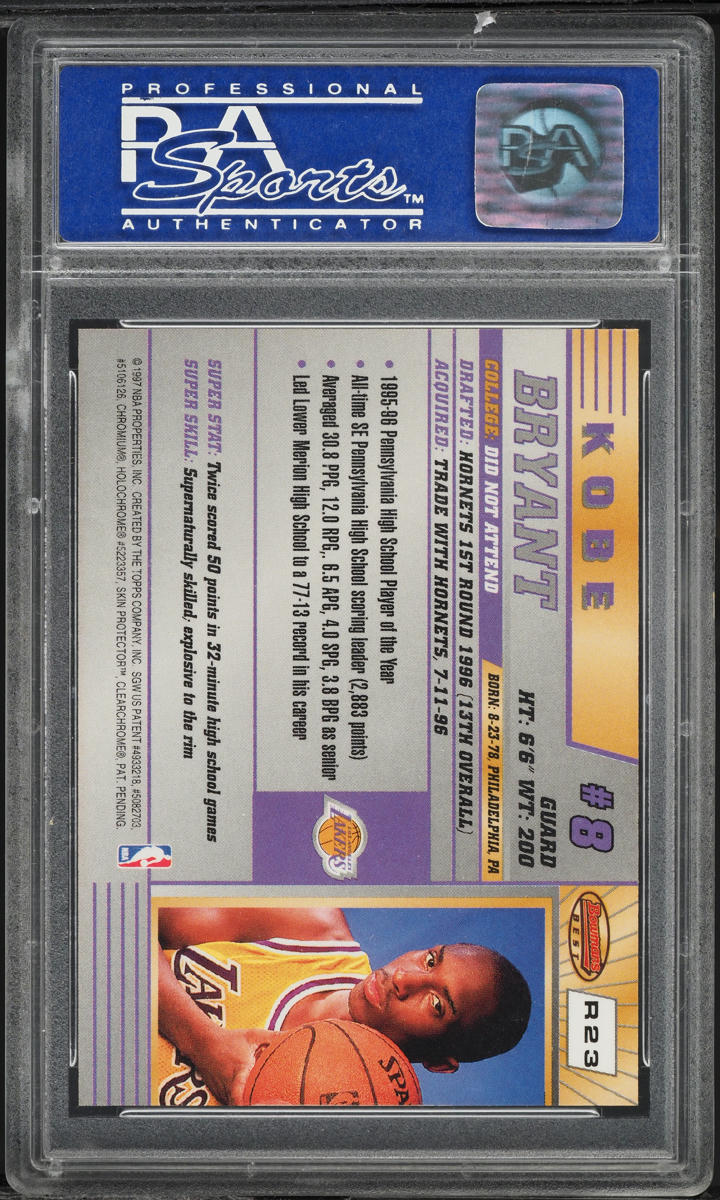 1996 Bowman's Best Kobe Bryant ROOKIE #R23 PSA 10 GEM MINT