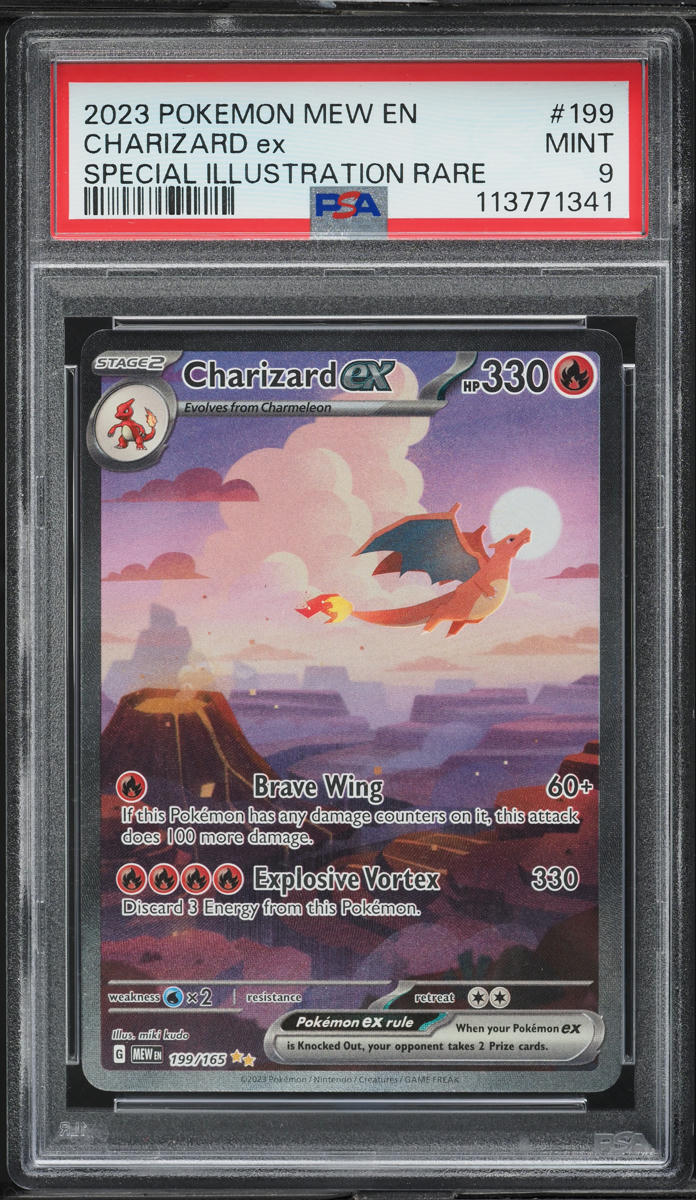 2023 Pokemon Scarlet & Violet Full Art Charizard EX #199 PSA 9 MINT