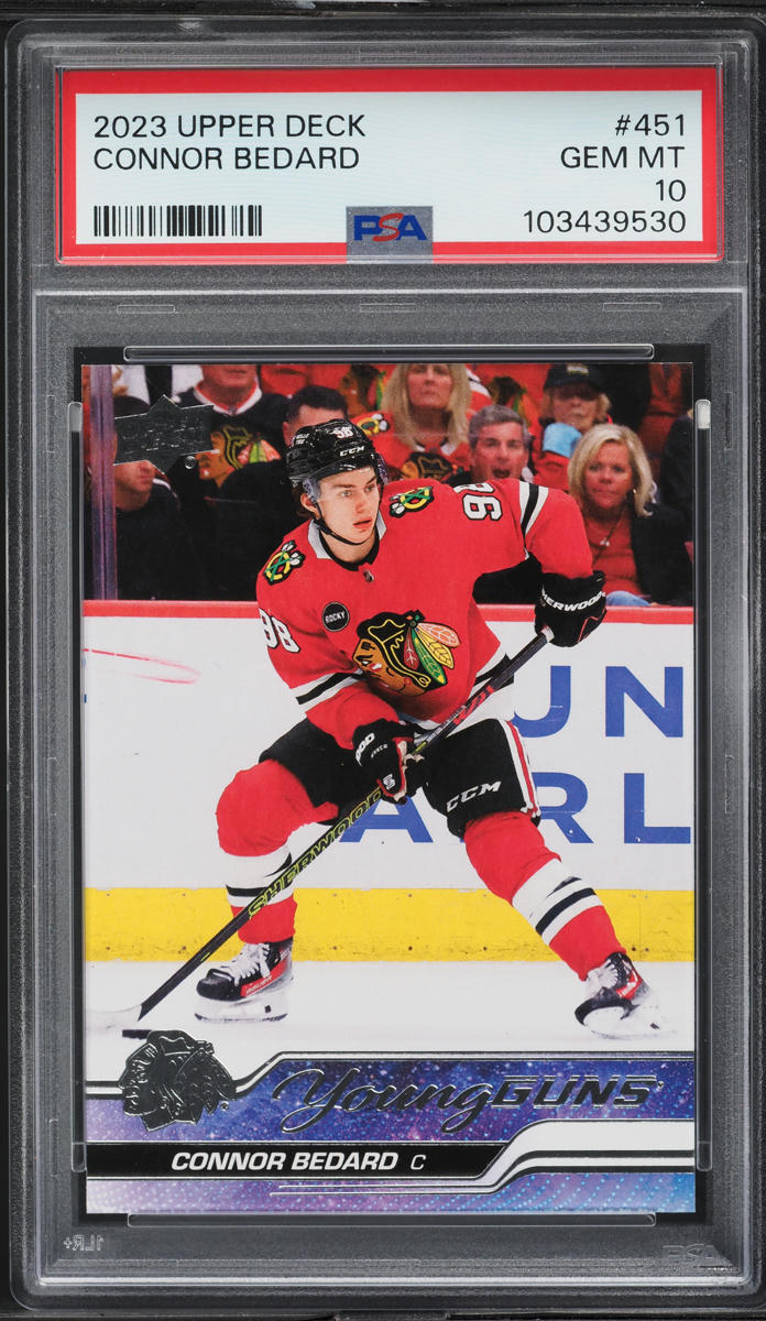 2023 Upper Deck Young Guns Connor Bedard ROOKIE #451 PSA 10 GEM MINT