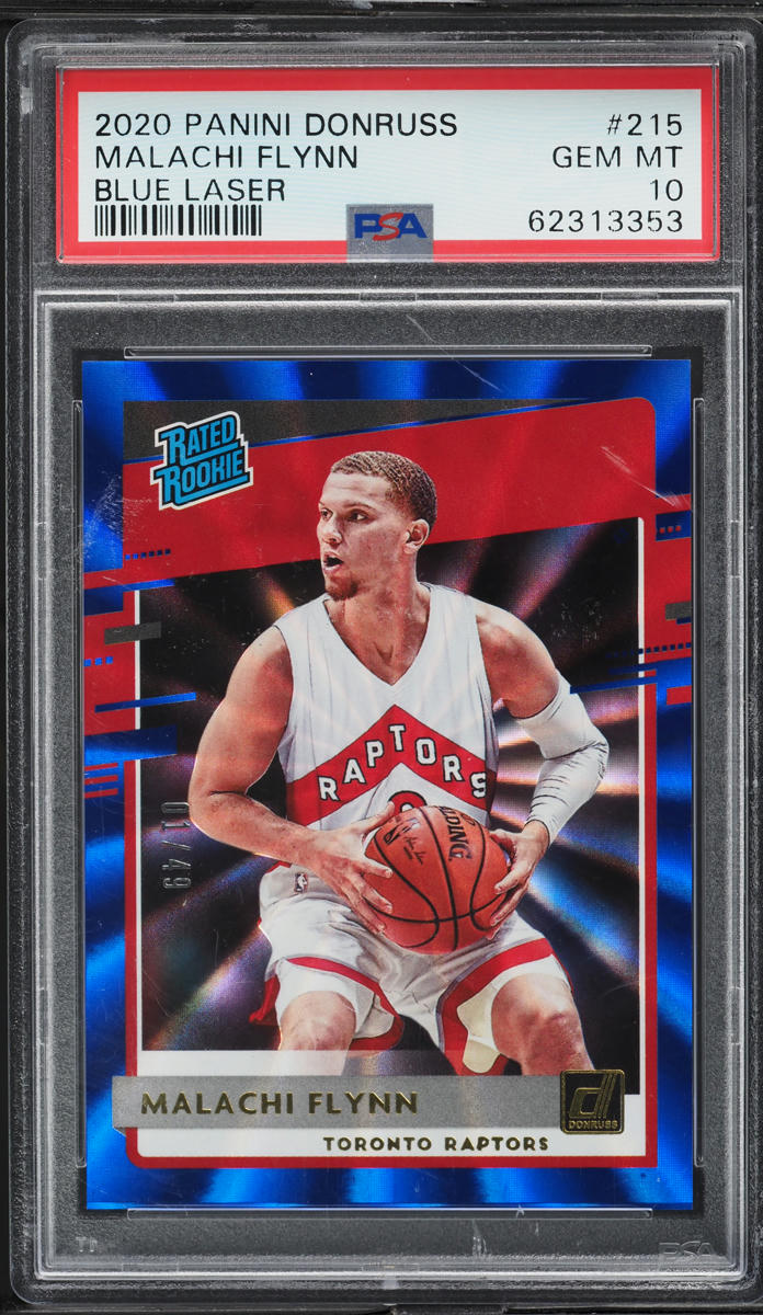 2020 Donruss Blue Laser Malachi Flynn ROOKIE 1/49 #215 PSA 10 GEM MINT