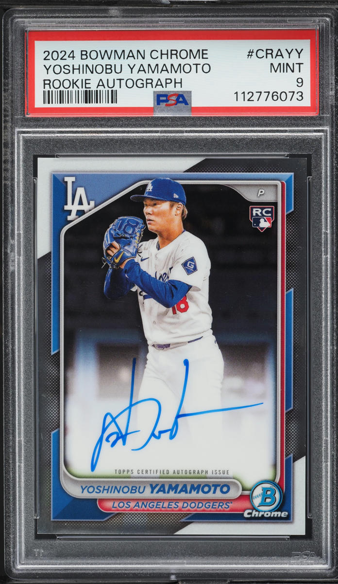 2024 Bowman Chrome Yoshinobu Yamamoto ROOKIE AUTO #CRA-YY PSA 9 MINT