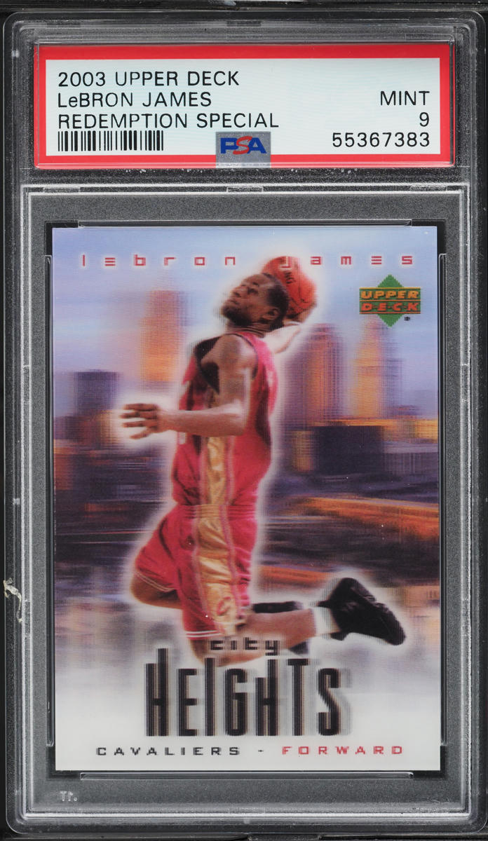 2003 Upper Deck LeBron James City Heights Redemption Special PSA 9