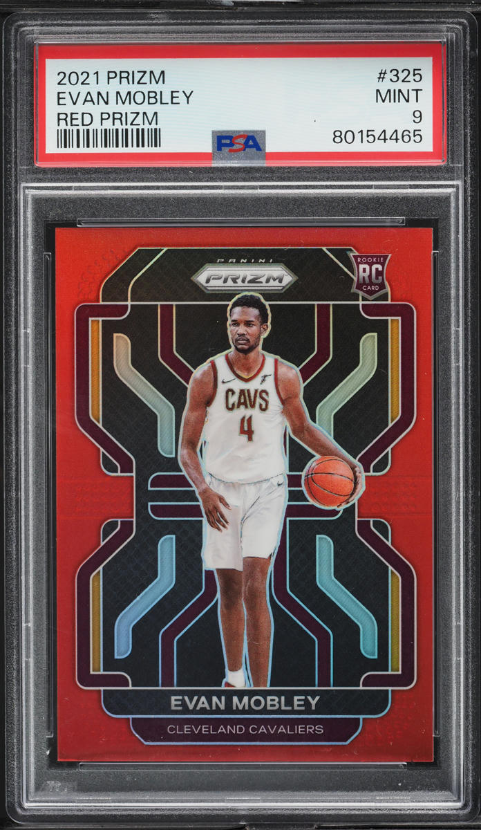 2021 Panini Prizm Red Evan Mobley ROOKIE /299 #325 PSA 9 MINT