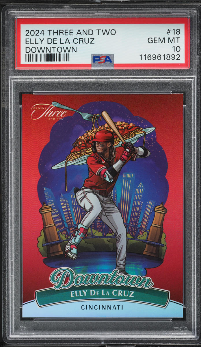 2024 Panini Three And Two Downtown Elly De La Cruz ROOKIE #18 PSA 10 GEM MINT