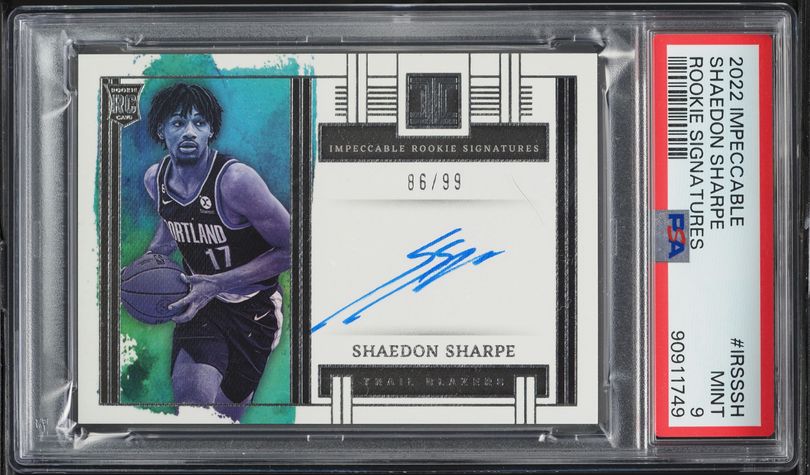 22-23 RC AUTO PATCH Shaedon Sharpe 49枚限定 2022 Panini Prizm 