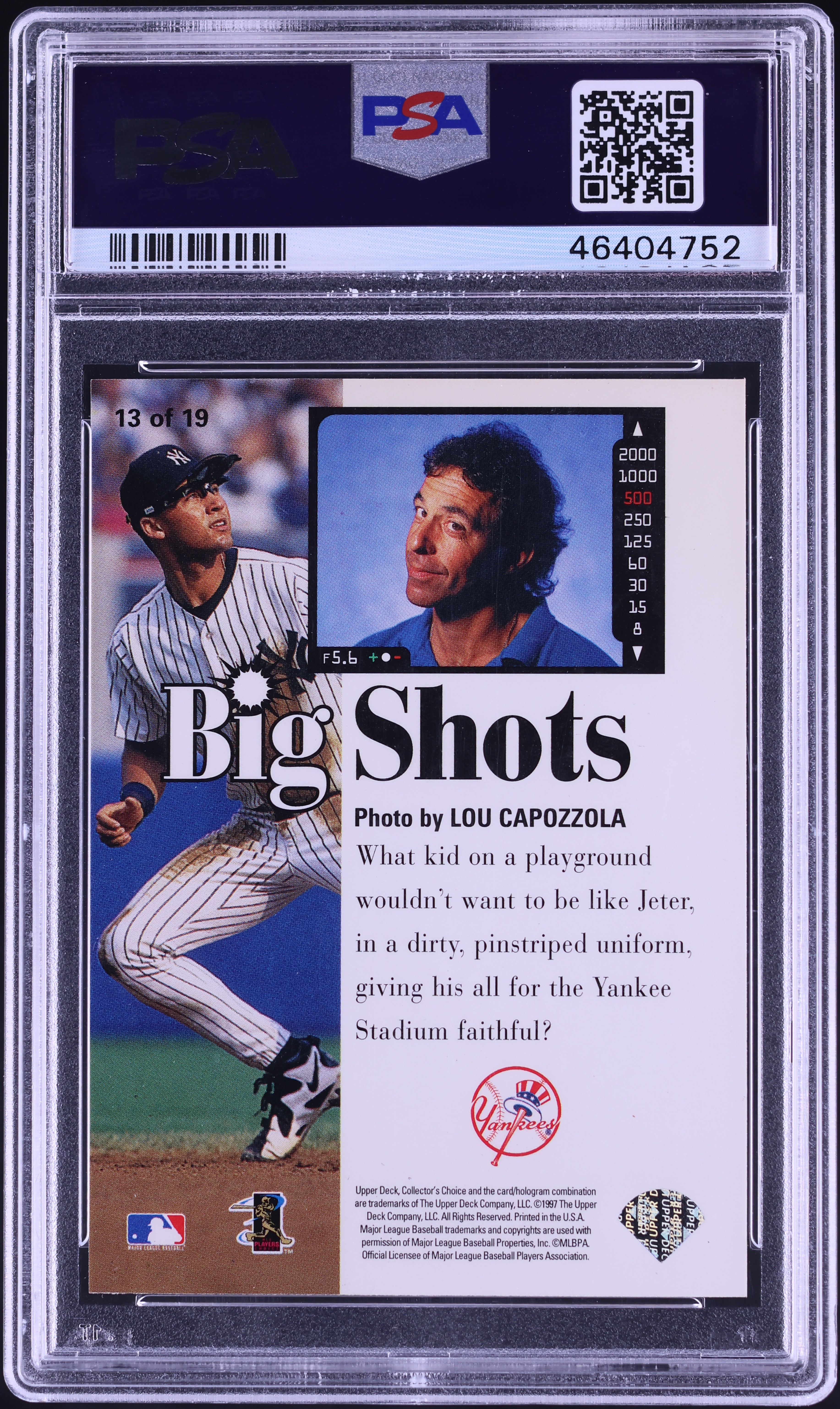 1997 Collector's Choice Big Shots Gold Signature Derek Jeter #13