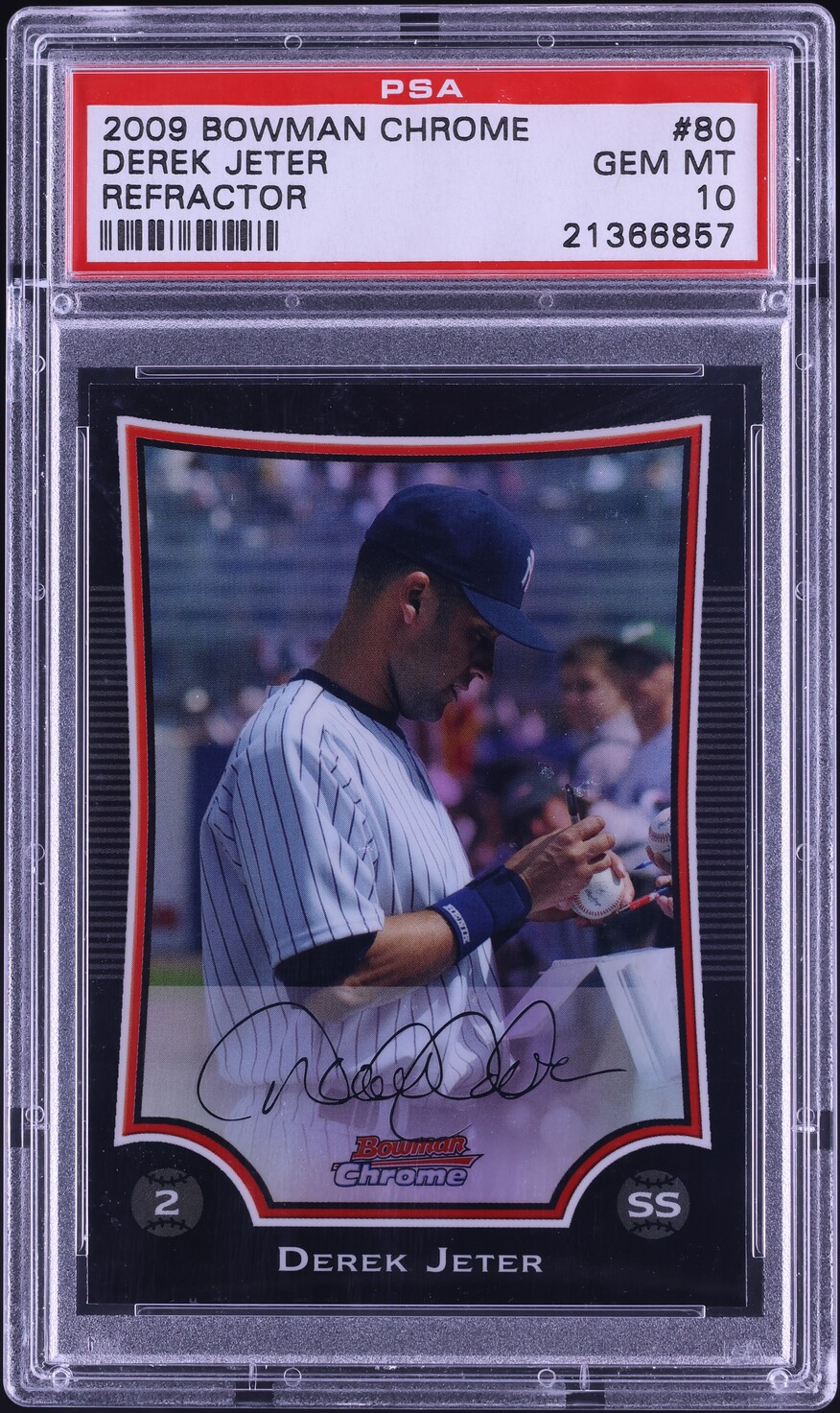 2009 Bowman Chrome Refractor Derek Jeter #80 PSA 10 GEM MINT