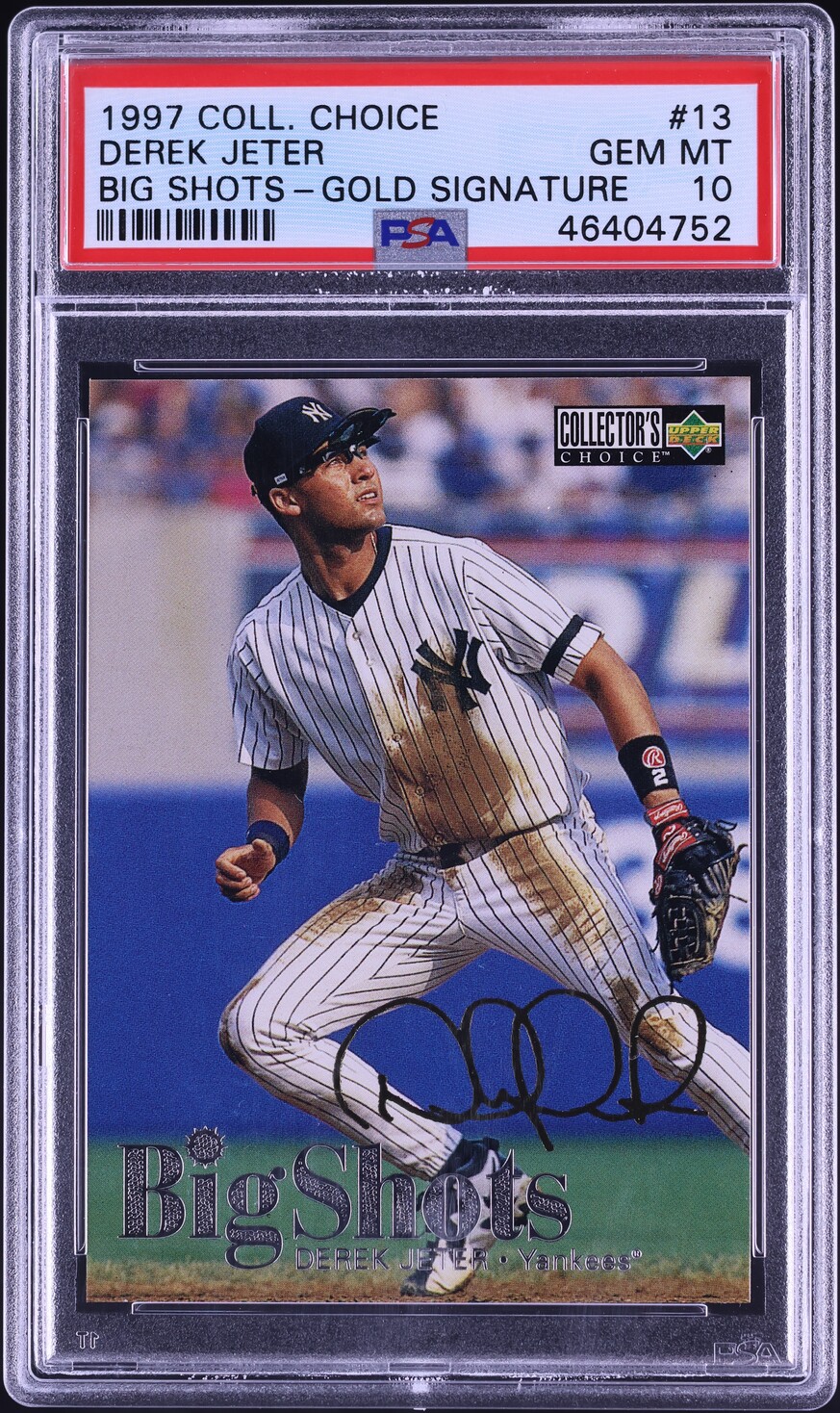 1997 Collector's Choice Big Shots Gold Signature Derek Jeter #13