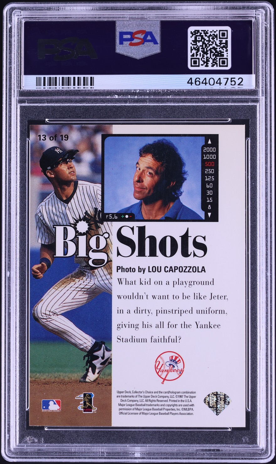 1997 Collector's Choice Big Shots Gold Signature Derek Jeter #13