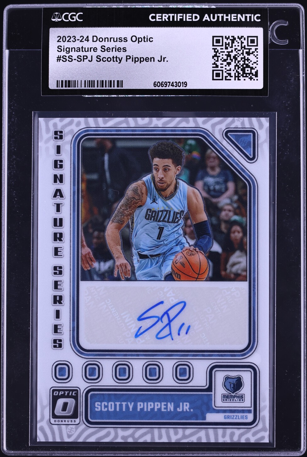 2023 Donruss Optic Series Scotty Pippen Jr. ROOKIE AUTO #SS-SPJ CGC AUTH