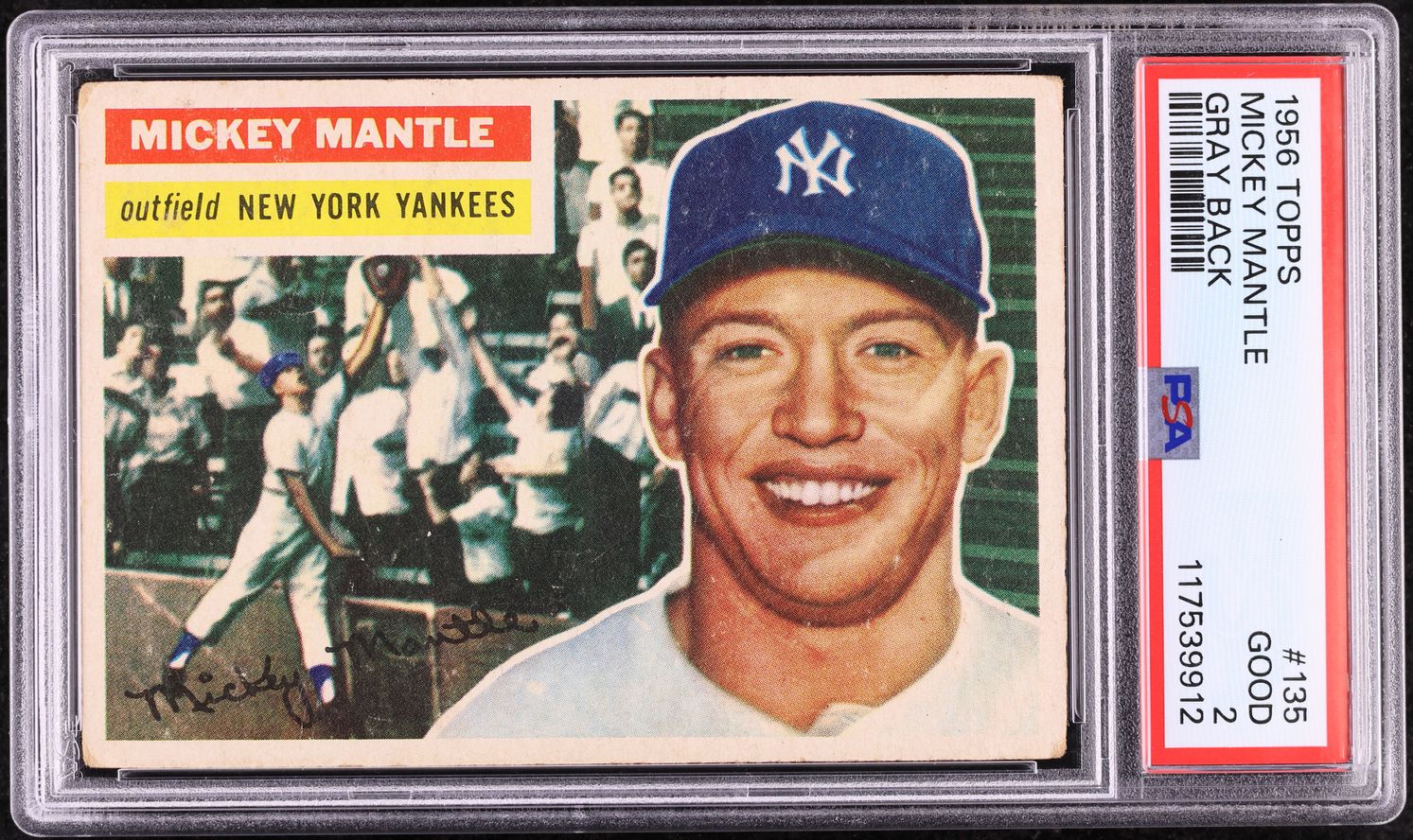 1956 Topps Mickey Mantle #135 PSA 2 GD