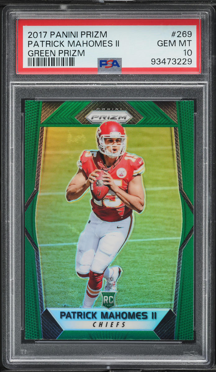 2017 Panini Prizm Green Patrick Mahomes II ROOKIE #269 PSA 10 GEM MINT