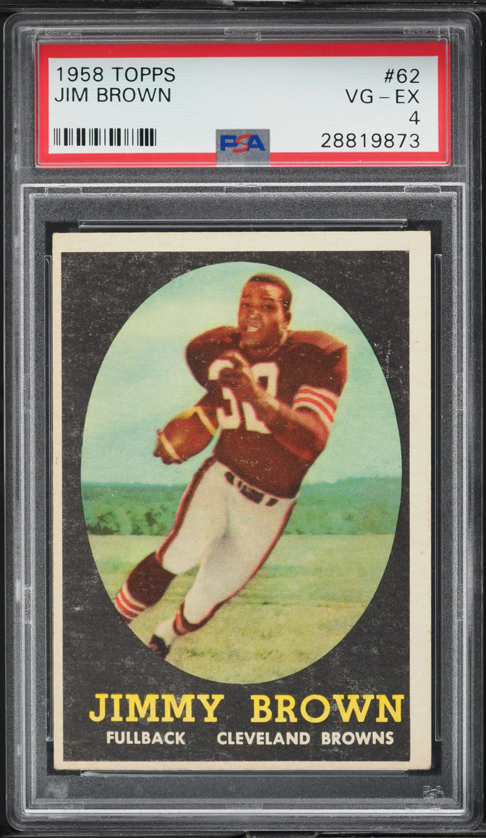 1958 Topps Football Jim Brown ROOKIE #62 PSA 4 VGEX