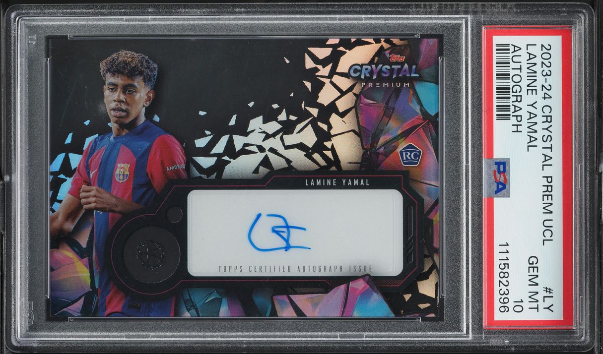 2023 Topps Premium UCL Crystal Lamine Yamal ROOKIE AUTO #LY PSA 10 GEM MINT