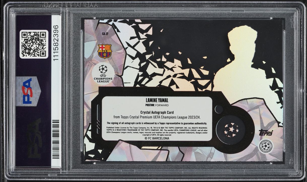 2023 Topps Premium UCL Crystal Lamine Yamal ROOKIE AUTO #LY PSA 10 GEM MINT