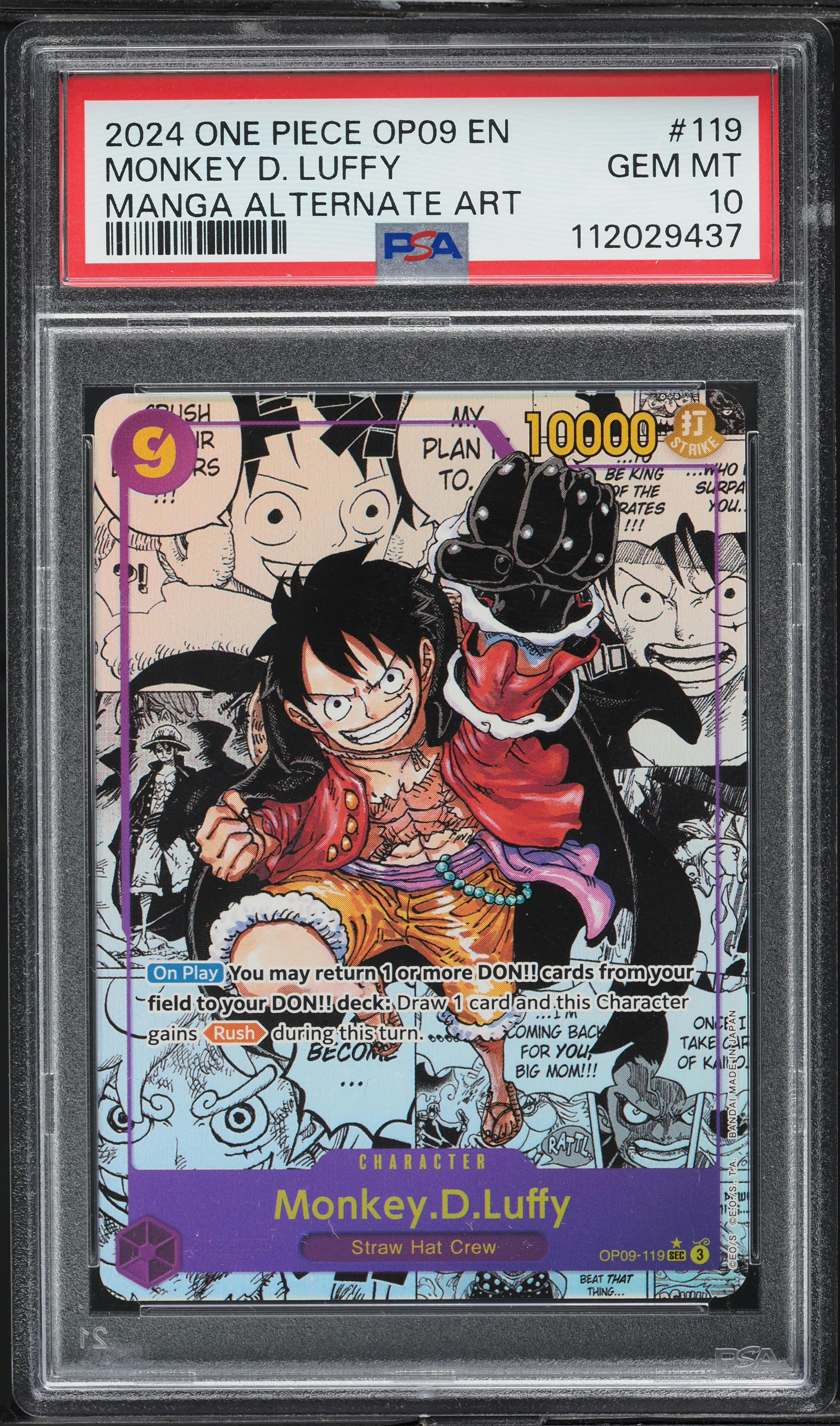 2024 One Piece Emperors New World Manga Alt Art Monkey D. Luffy