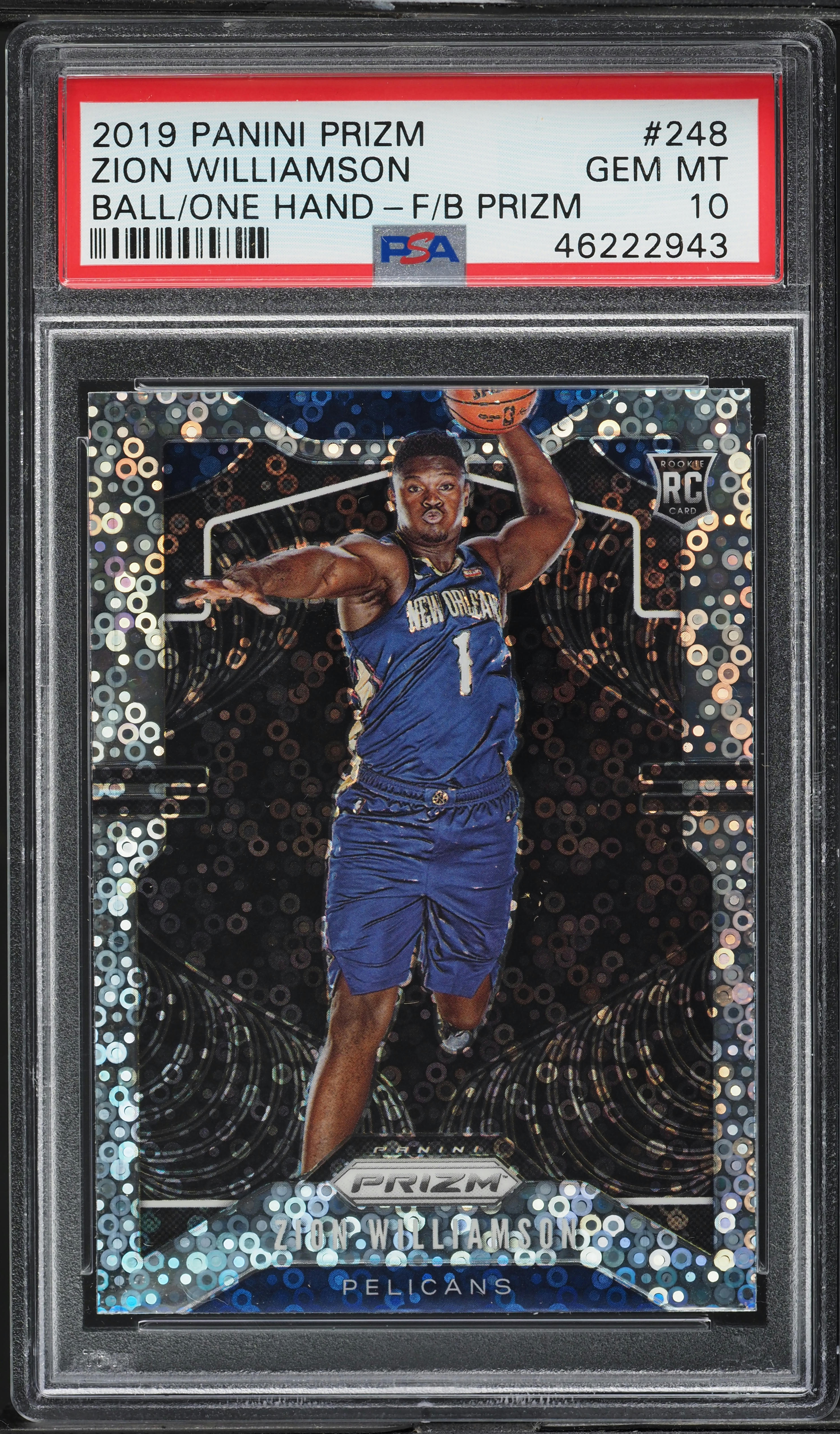 2019 Panini Prizm Ball One Hand Fast Break Zion Williamson RC #248