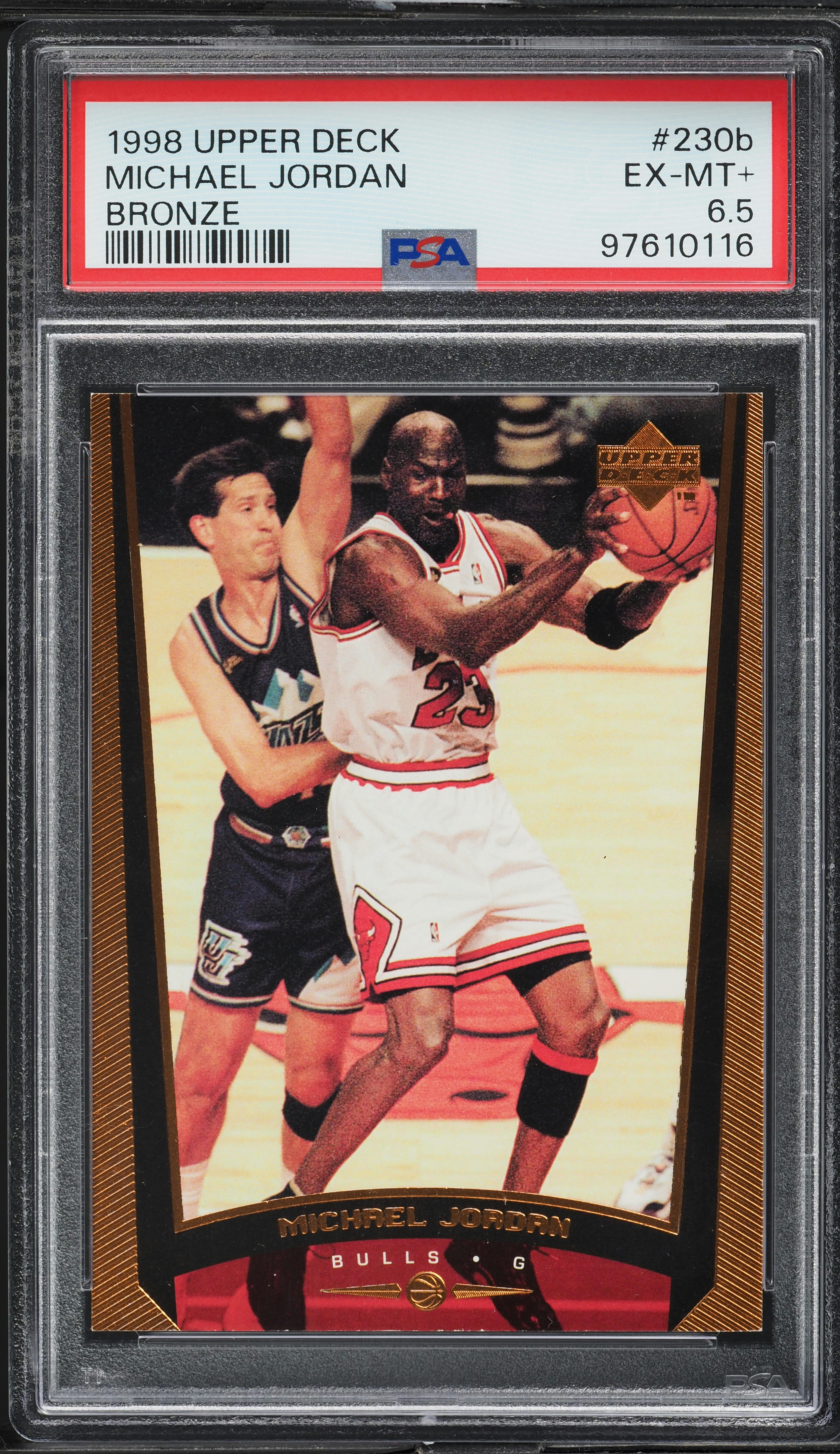 1998 Upper Deck Bronze Michael Jordan /100 #230b PSA 6.5 EXMT+ on