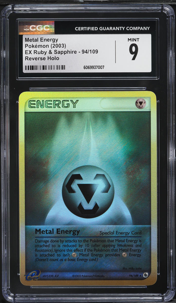 2003 Pokemon EX Ruby & Sapphire Reverse Holo Metal Energy #94 CGC 9 MINT